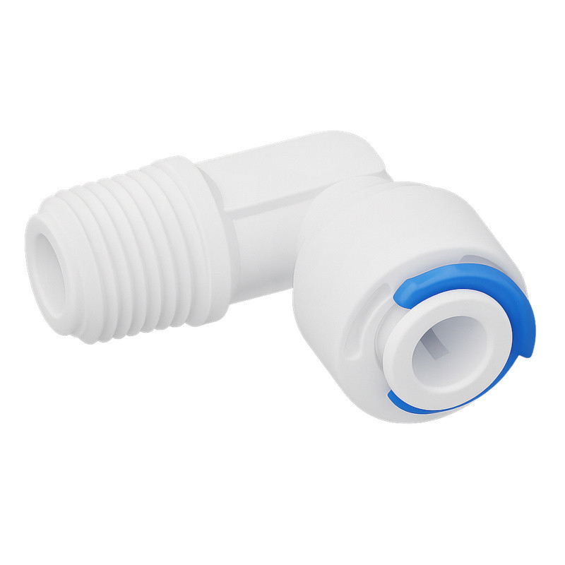 Szybkozłączka, złączka kolanko 1/4'' ODx 1/4'' do systemów odwróconej osmozy Szybkozłączka, złączka kolanko 1/4'' ODx 1/4'' do systemów odwróconej osmozy