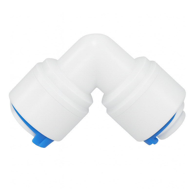 Złączka kolanko 2x 1/4" QC – szybkozłączka do systemów osmozy RO, filtrów wody i lodówek