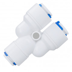 Złączka Trójnik 3x 1/4" QC do filtrów wody i systemów odwróconej osmozy RO – szybkozłączka 6,4 mm