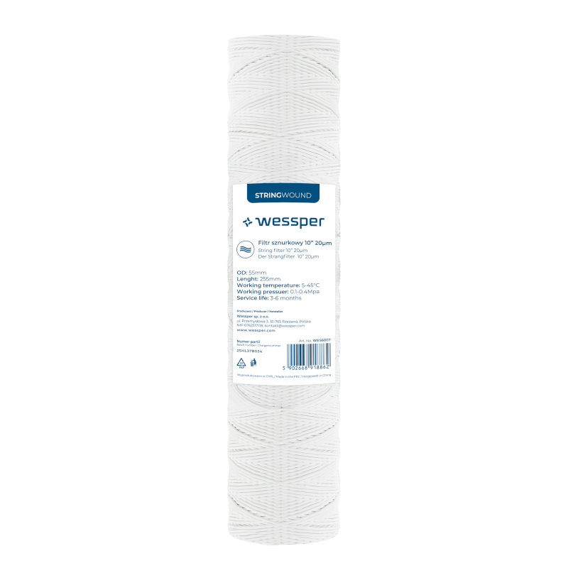 Filtr Wessper wkład sznurkowy 10" 20 mikronów