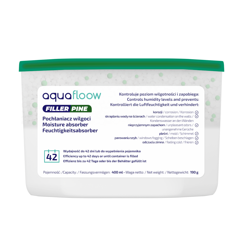 Pochłaniacz wilgoci Aquafloow Filler Pine o zapachu sosny 400 ml