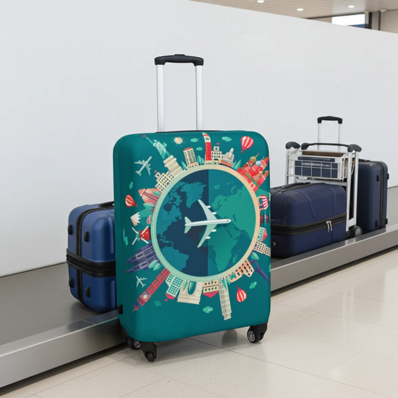 Pokrowiec na walizkę Sillar - motyw samolotu, rozmiar L Pokrowiec na walizkę Sillar - motyw samolotu, rozmiar L