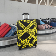 Pokrowiec na walizkę Sillar - motyw taśmy ostrzegawczej, rozmiar L