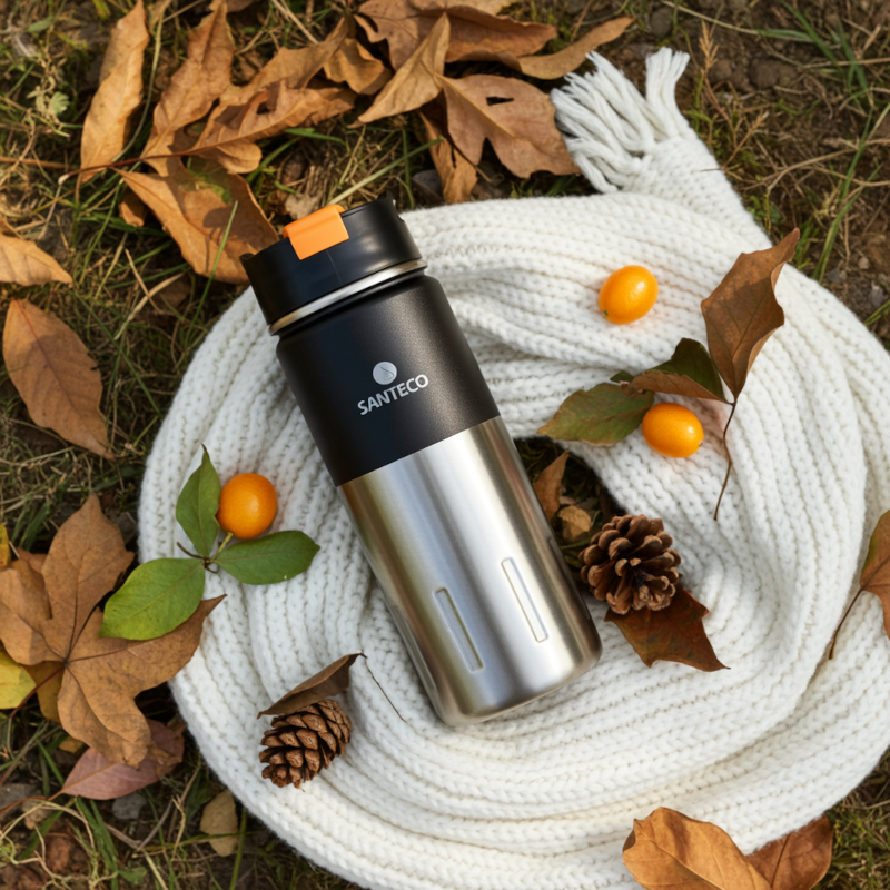 Butelka termiczna Santeco Kotka czarna 500 ml Butelka termiczna Santeco Kotka czarna 500 ml