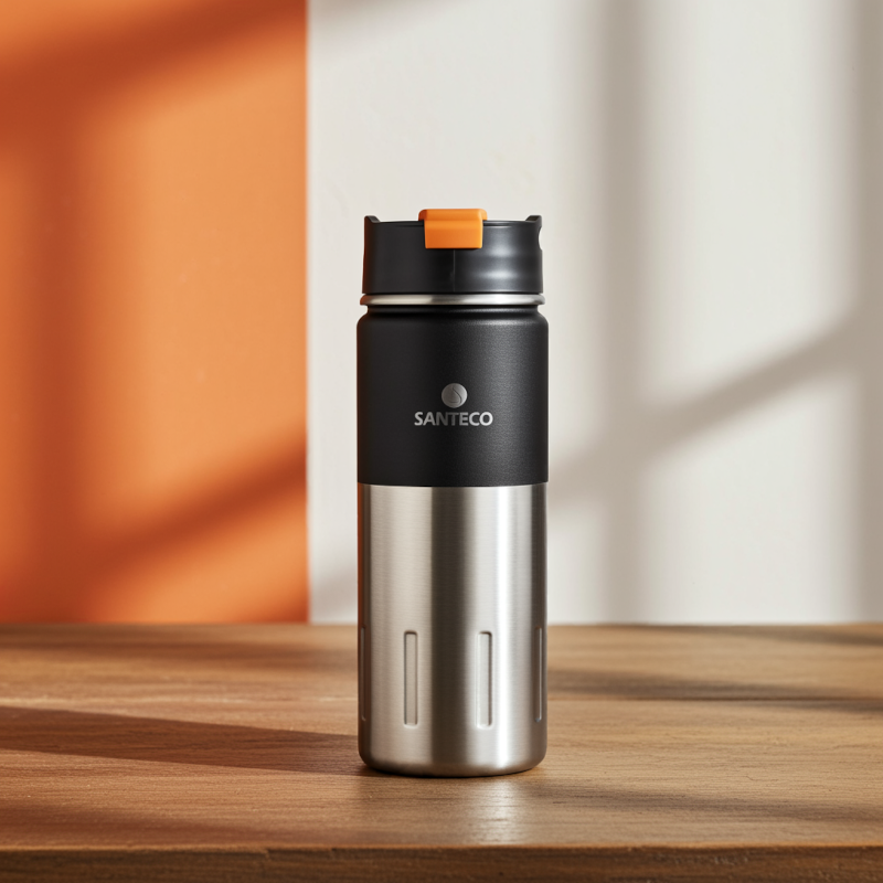 Butelka termiczna Santeco Kotka czarna 500 ml