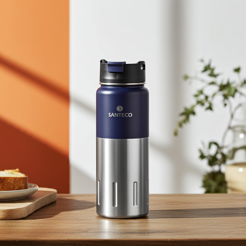 Butelka termiczna Santeco Kotka granatowa 500 ml