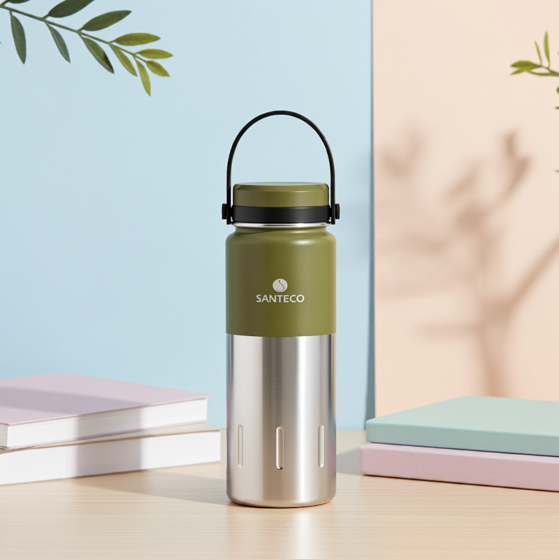 Butelka termiczna Santeco Koya ciemnozielona 500 ml