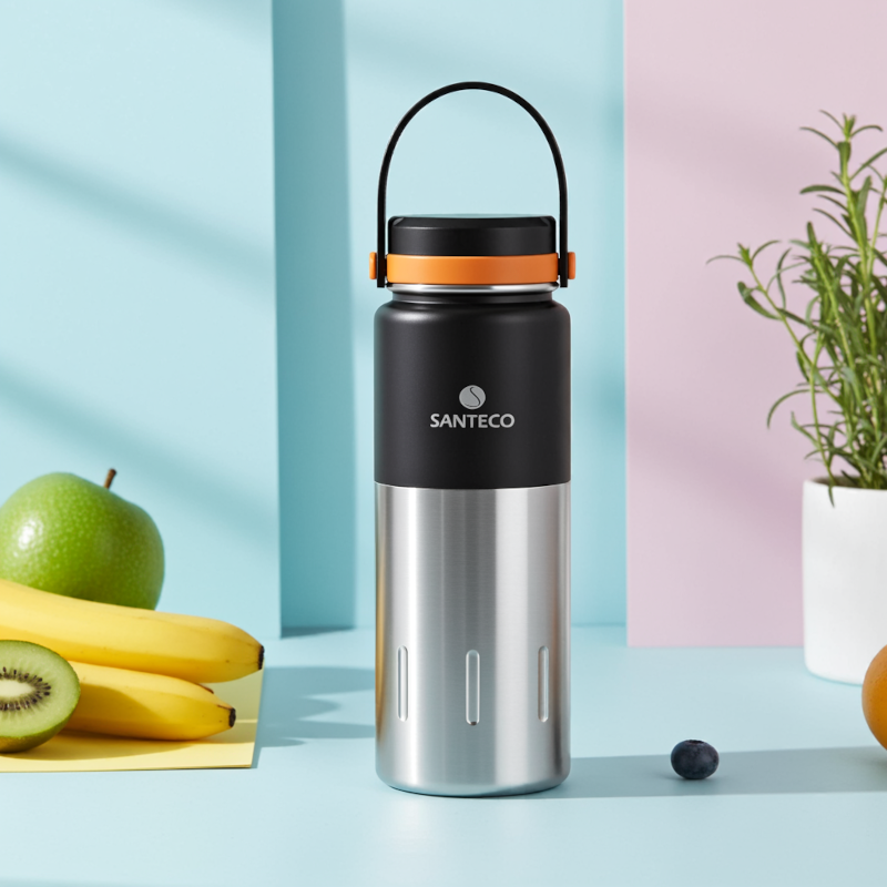 Butelka termiczna Santeco Koya czarna 500 ml