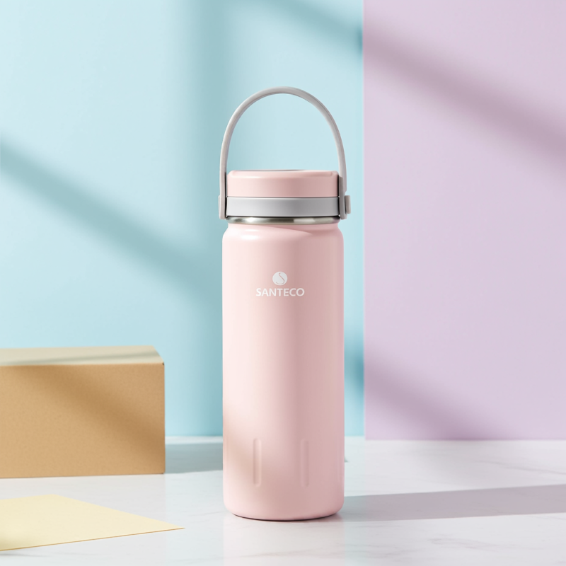 Butelka termiczna Santeco Koya różowa 380 ml