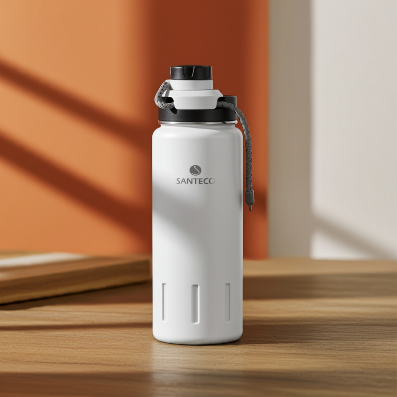 Butelka termiczna Santeco Ktwo biała 710 ml