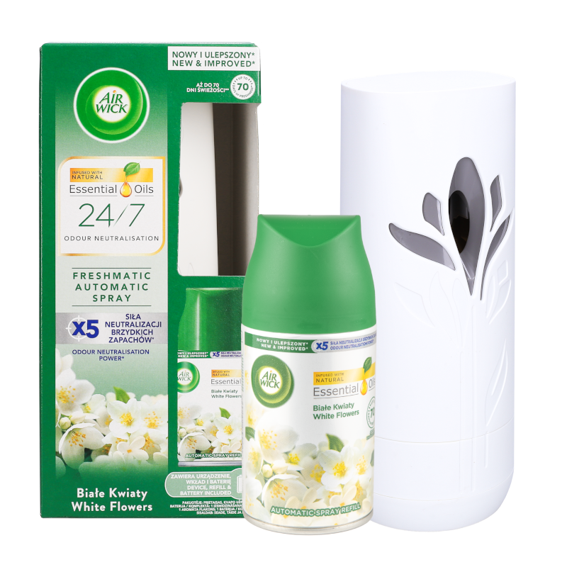 Odświeżacz powietrza Air Wick Białe kwiaty, komplet urządzenie i wkład 250 ml