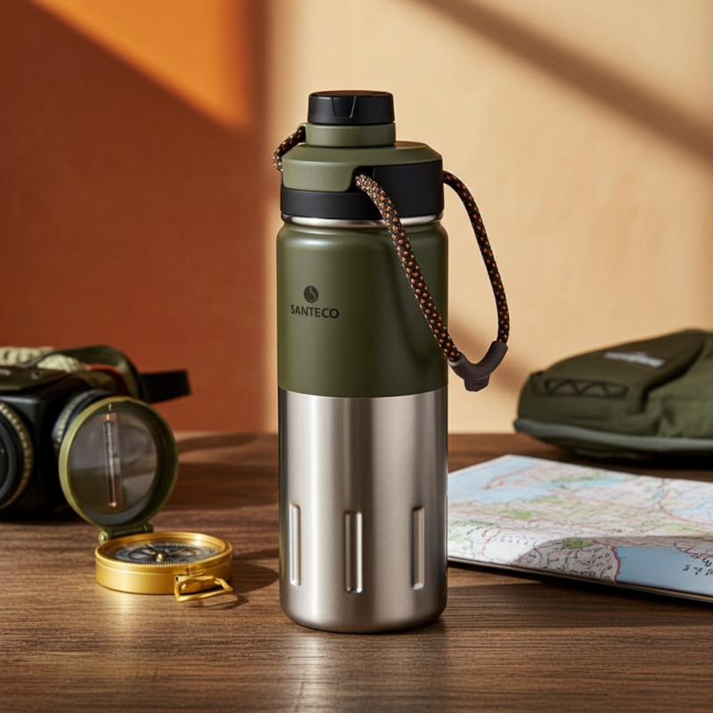 Butelka termiczna Santeco Ktwo ciemnozielona 500 ml