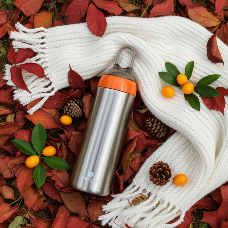 Butelka termiczna Santeco Yoga szara 500 ml Butelka termiczna Santeco Yoga szara 500 ml