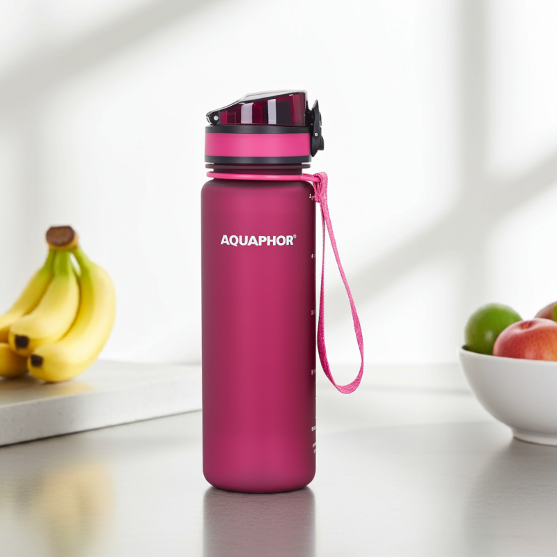 Butelka filtrująca Aquaphor City 500 ml bordowa Butelka filtrująca Aquaphor City 500 ml bordowa