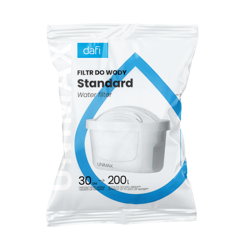 Dzbanek filtrujący szklany Dafi Crystal LED 2 l biały z wkładem filtrującym Dafi Unimax Dzbanek filtrujący szklany Dafi Crystal LED 2 l biały z wkładem filtrującym Dafi Unimax