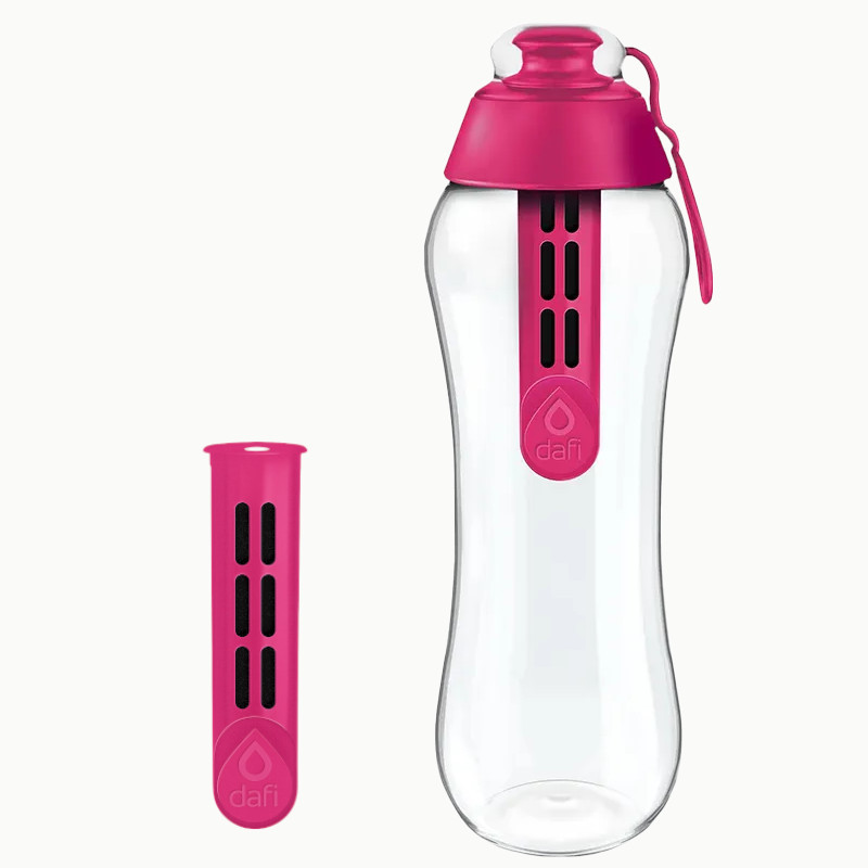 Butelka filtrująca Dafi Soft 500 ml flamingowa + dodatkowy filtr w zestawie