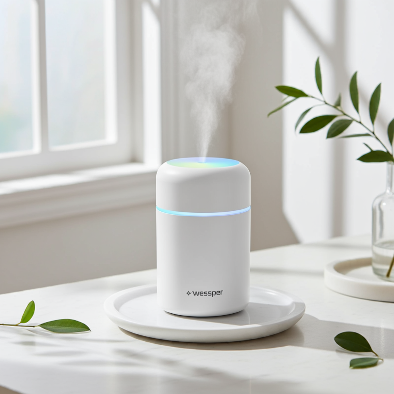 Nawilżacz powietrza parowy Wessper AquaAroma USB LED biały Nawilżacz powietrza parowy Wessper AquaAroma USB LED biały