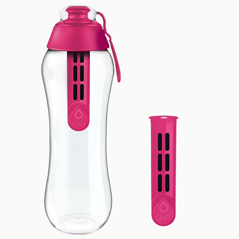 Butelka filtrująca Dafi Soft 700 ml różowa + dodatkowy filtr w zestawie