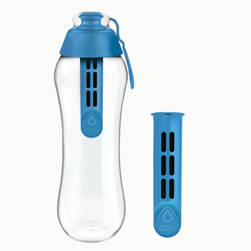 Butelka filtrująca Dafi Soft niebieska 700 ml + dodatkowy filtr