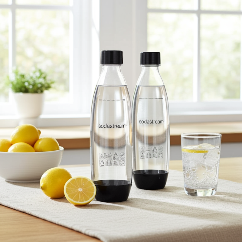 Butelki SodaStream Fuse do saturatora, czarne 2 x 1000 ml Butelki SodaStream Fuse do saturatora, czarne 2 x 1000 ml