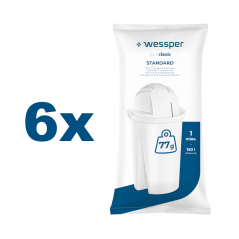 Wkłady filtrujące Wessper AquaClassic Standard do dzbanka - 6 sztuk