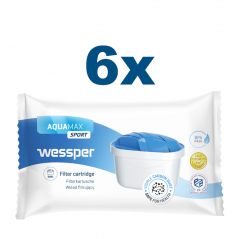 Wkłady filtrujące Wessper Aquamax Sport do dzbanka, dla aktywnych - 6 sztuk