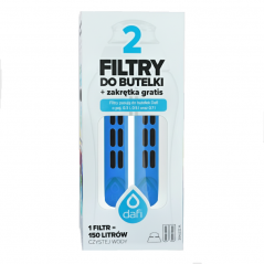 Filtr do butelki Dafi niebieski 2 szt. + ustnik (zakrętka)