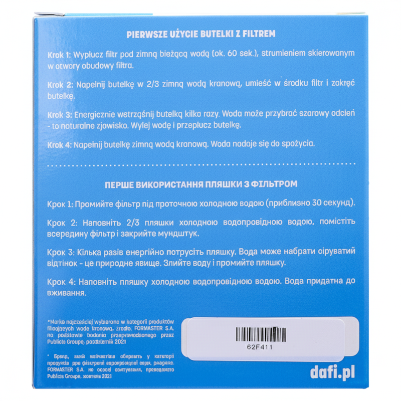 Filtr do butelki Dafi Soft i Solid niebieski - zestaw 3 szt. Filtr do butelki Dafi Soft i Solid niebieski - zestaw 3 szt.