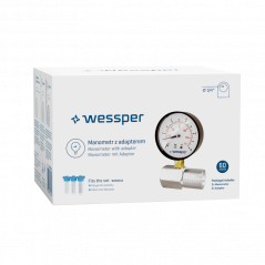 Manometr z adapterem Wessper - zestaw 2 szt. do Wessper TripleMax 3/4''
