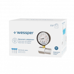 Manometr z adapterem Wessper - zestaw 2 szt. do Wessper TripleMax 3/4''
