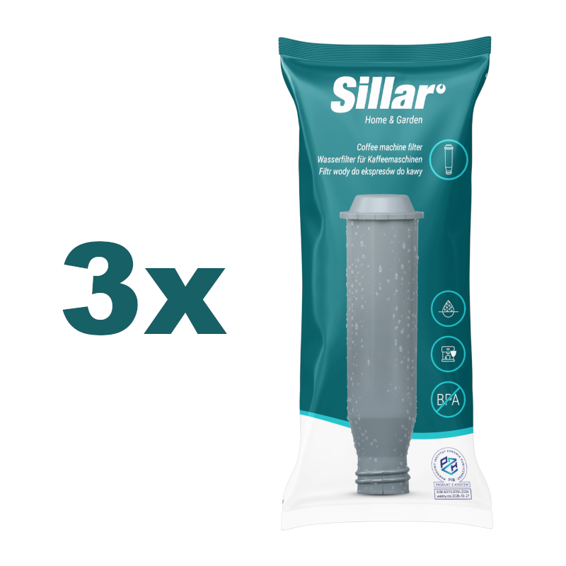 Filtry wody Sillar kompatybilne z ekspresami Krups, Nivona, Melitta 3 szt.
