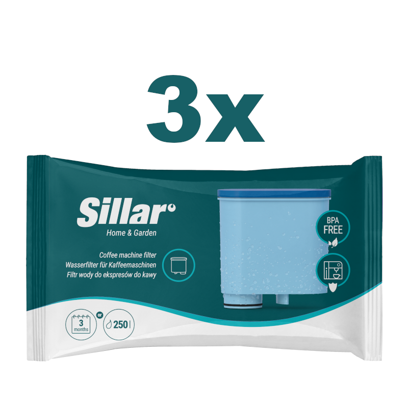 Filtry wody Sillar kompatybilne z ekspresami Philips / Saeco 3 szt.