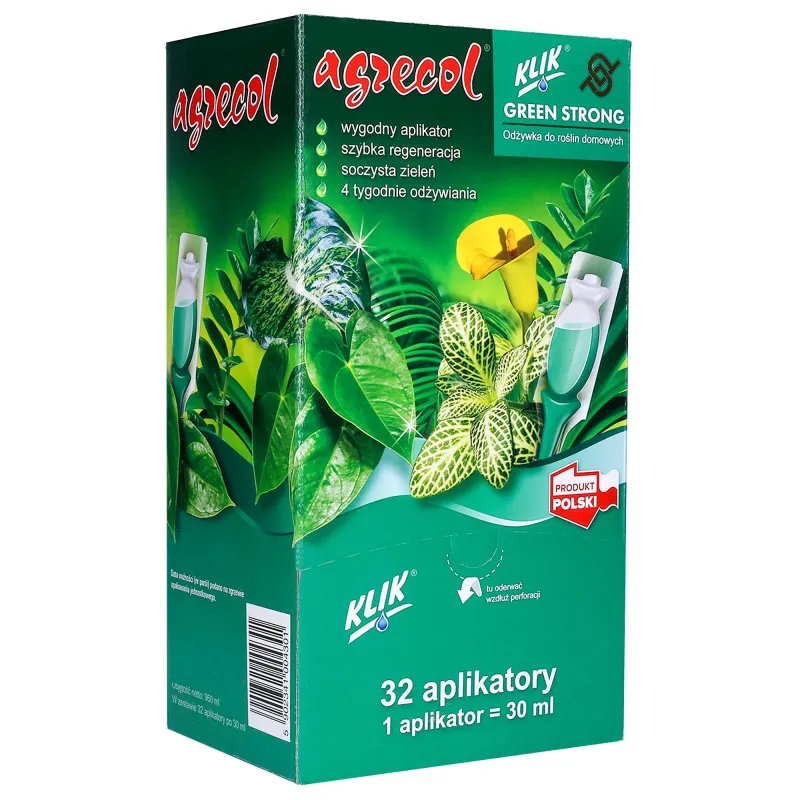 Odżywka do roślin domowych (kroplówka) Agrecol Green Strong 30 ml