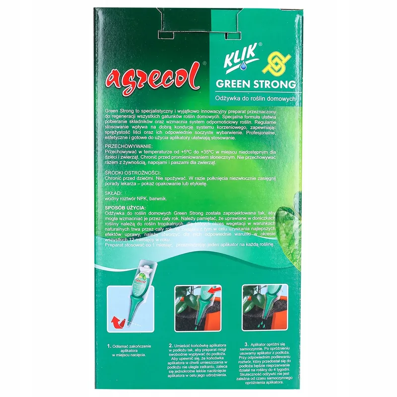 Odżywka do roślin domowych (kroplówka) Agrecol Green Strong 30 ml