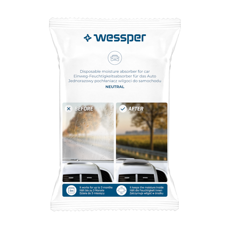 Jednorazowy pochłaniacz wilgoci do samochodu Wessper AquaDryer 250 g