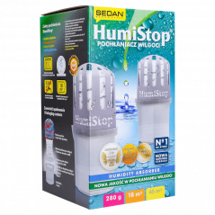 Pochłaniacz wilgoci HumiStop szary z wkładem 280 g