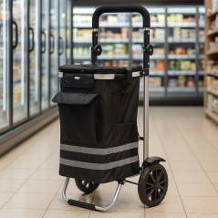 Składany wózek XXL na zakupy z komorą chłodzącą - 56 litrów Sillar