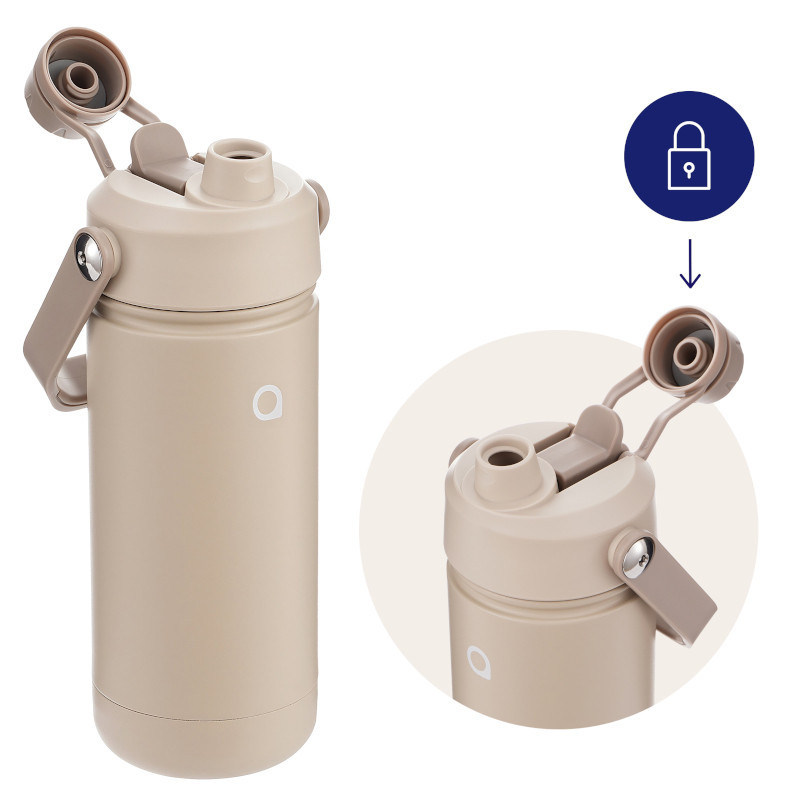 Butelka termiczna Aquafloow Therm Bottle ze stali nierdzewnej, beżowa 500 ml Butelka termiczna Aquafloow Therm Bottle ze stali nierdzewnej, beżowa 500 ml