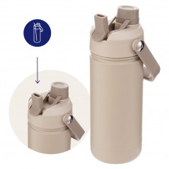 Butelka termiczna Aquafloow Therm Bottle ze stali nierdzewnej, beżowa 500 ml