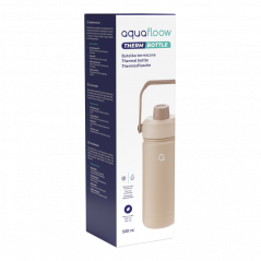 Butelka termiczna Aquafloow Therm Bottle ze stali nierdzewnej, beżowa 500 ml