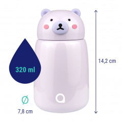 Butelka termiczna dla dzieci Aquafloow Therm Bottle Kids – Miś 320 ml