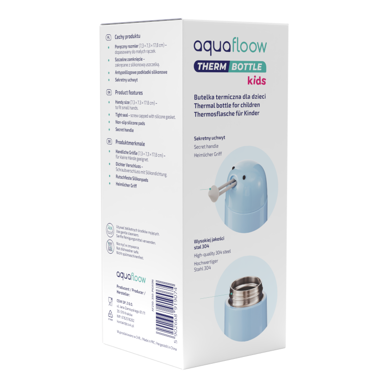 Butelka termiczna dla dzieci Aquafloow Therm Bottle Kids – Gołąb 350 ml Butelka termiczna dla dzieci Aquafloow Therm Bottle Kids – Gołąb 350 ml