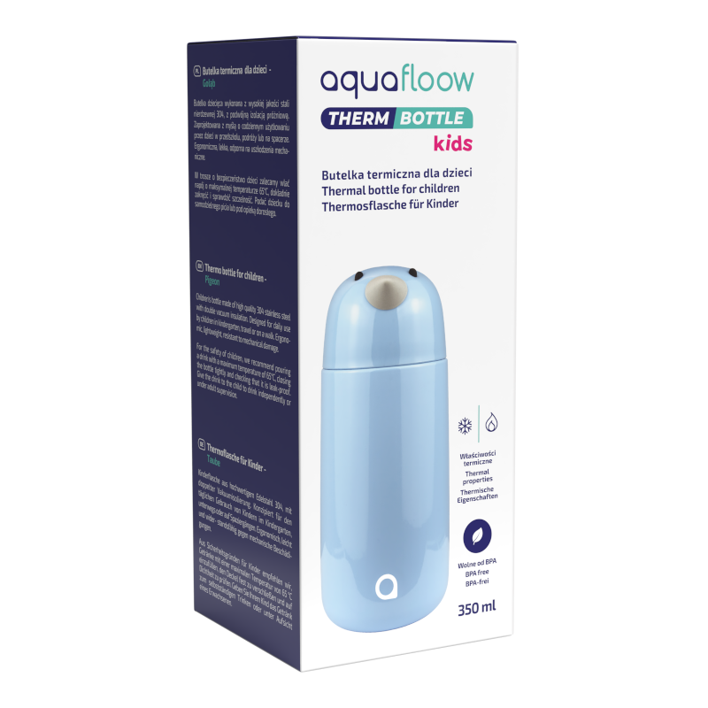 Butelka termiczna dla dzieci Aquafloow Therm Bottle Kids – Gołąb 350 ml Butelka termiczna dla dzieci Aquafloow Therm Bottle Kids – Gołąb 350 ml