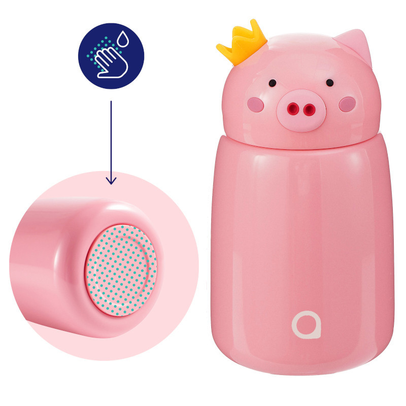 Butelka termiczna dla dzieci Aquafloow Therm Bottle Kids – Świnka 350 ml