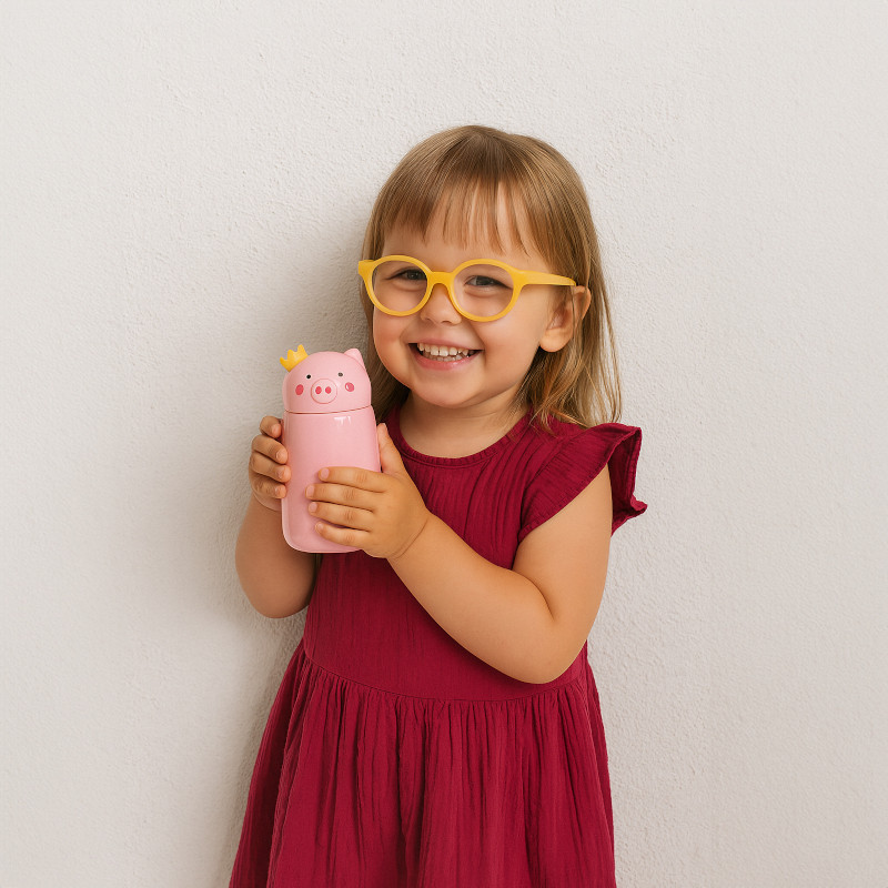 Butelka termiczna dla dzieci Aquafloow Therm Bottle Kids – Świnka 350 ml