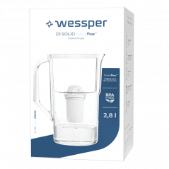 Dzbanek filtrujący Wessper D1 Solid FutureFlow 2,8 l niebieski z filtrem Aquaclassic