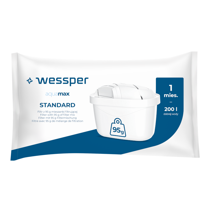 Dzbanek filtrujący Wessper D1 Solid 2,8 l biały z filtrem Aquamax Dzbanek filtrujący Wessper D1 Solid 2,8 l biały z filtrem Aquamax
