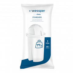 Dzbanek filtrujący Wessper D3 Slim 2,7 l biały z filtrem Aquaclassic w zestawie z 2 filtrami
