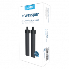Butelka filtrująca Wessper ActiveMax Clarti niebieska 680 ml w zestawie z 2 filtrami