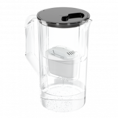 Dzbanek filtrujący Aquafloow J-Maxi czarny 2,5 l w zestawie z trzema filtrami Aquafloow Maxi